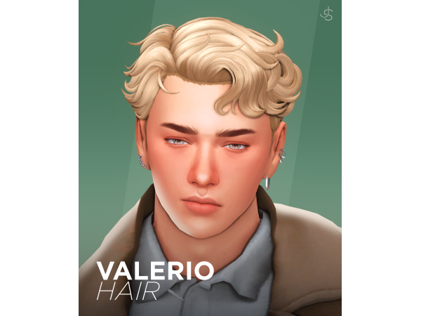 Sims 4 Valerio Hair by johnnysims