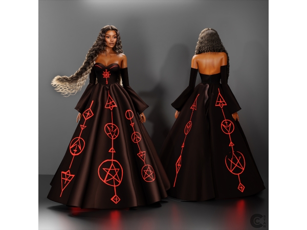 Sims 4 Luminous Occult Sorceress Gown