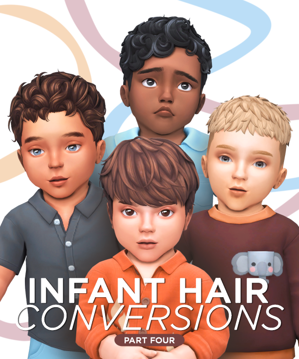 Maxis Match Infant Hair Conversions Pt4 by simsfinds - The Sims 4 Custom Content