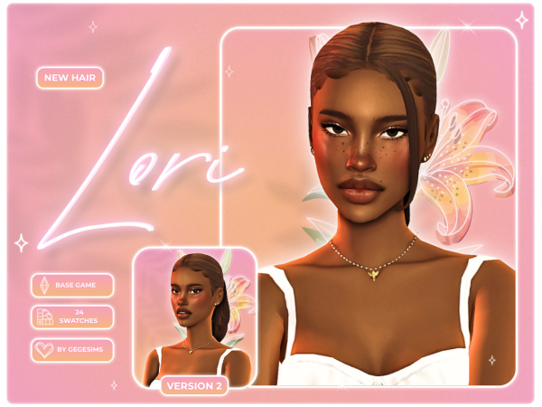 Sims 4 GegeSims - Press'd Lori Hair