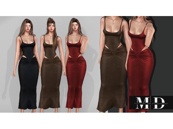 Alpha Roseline Corset style Fitted Dress - The Sims 4 Custom Content