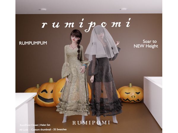 Sims 4 Rumpumpum_Helen Outfit Set