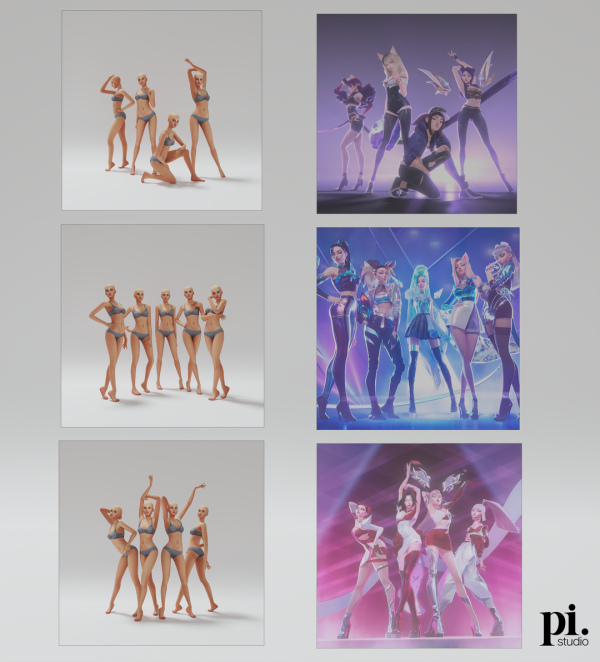 Alpha KDA POSEPACK by admpietros - The Sims 4 Custom Content