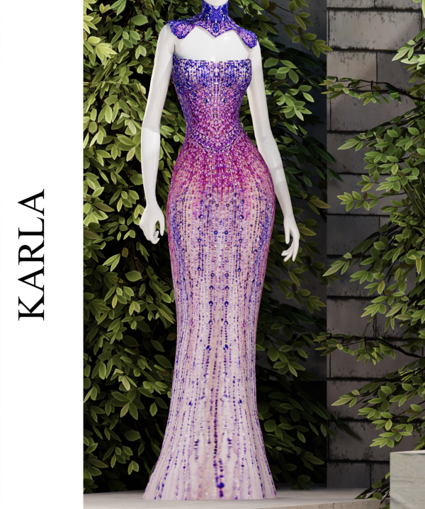 Alpha KARLA GOWN by simsfinds - The Sims 4 Custom Content