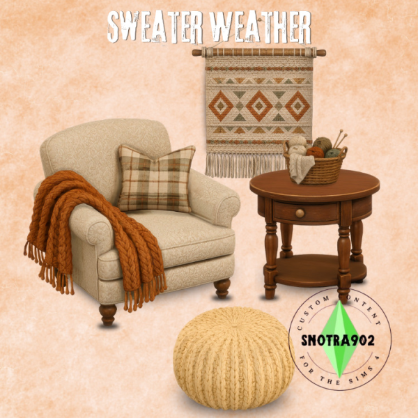 Maxis Match Sweater Weather Set by simsfinds - The Sims 4 Custom Content