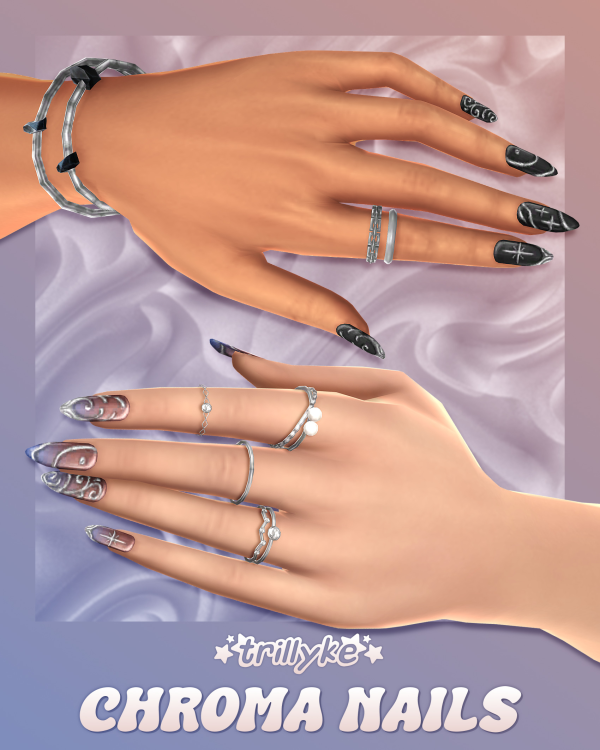Maxis Match Chroma Nails by simsfinds - The Sims 4 Custom Content