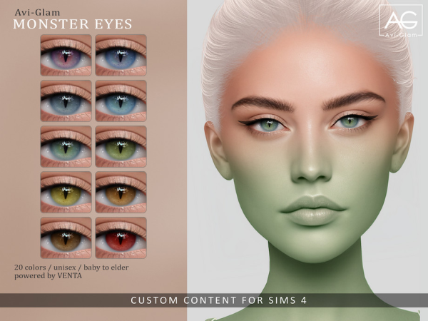 Sims 4 Avi-Glam - Monster Eyes by VentaStudio