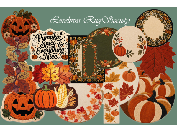 Sims 4 Fall Set by Lorelinn