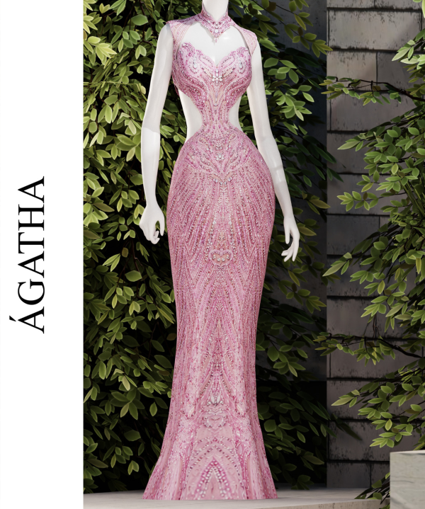 Alpha ÁGATHA GOWN by simsfinds - The Sims 4 Custom Content