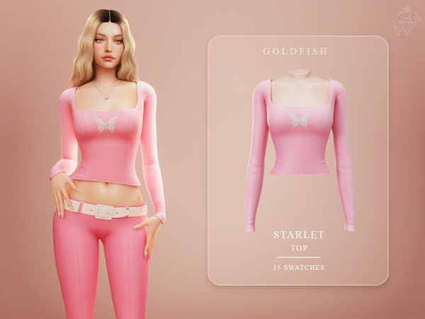 Sims 4 Starlet Top by GoldFishSims