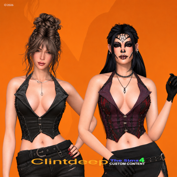 Alpha Clintdeep Alena Halter Faux by clintdeep - The Sims 4 Custom Content