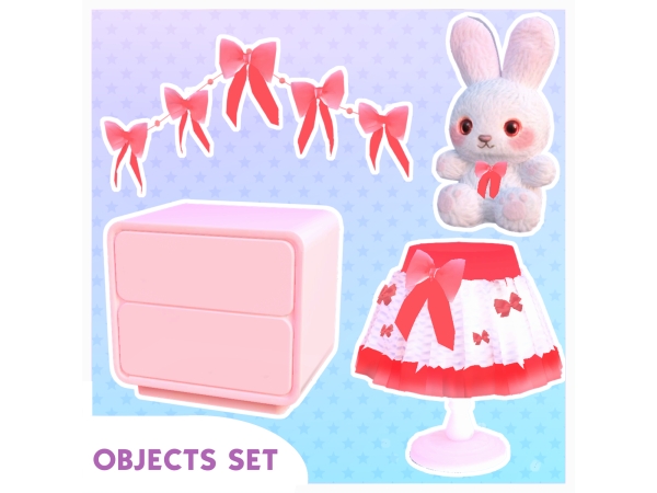 Maxis Match Bows Bedroom Set - The Sims 4 Custom Content