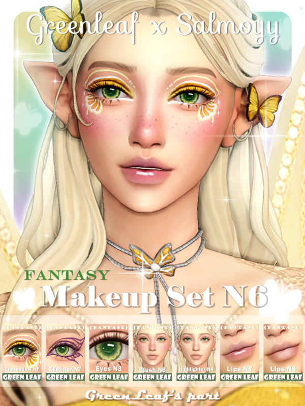 Maxis Match [Greenleaf]Fantasy Makeup Set N6 by simsfinds - The Sims 4 Custom Content