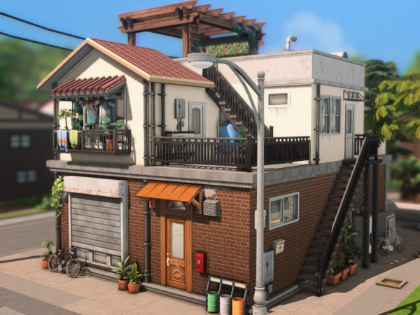 Maxis Match Japanese rental houses by plumbobkingdom - The Sims 4 Custom Content