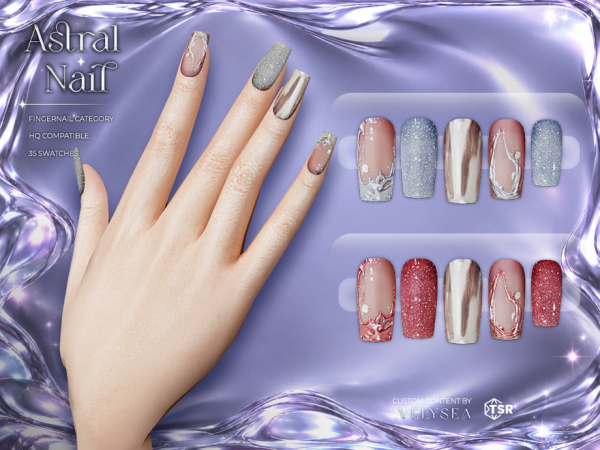 Sims 4 Astral Nail by VELYSEA