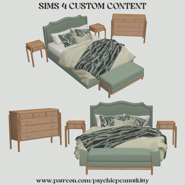 Mix Bedroom by psychicpeanutkitty - The Sims 4 Custom Content