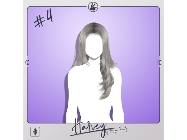 Alpha Harvey Hair (Right) - The Sims 4 Custom Content