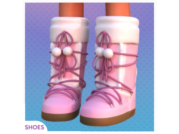 Sims 4 PomPom Puffer Boots