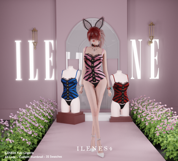 Alpha ILN Yuki Lingerie by ilenes4 - The Sims 4 Custom Content