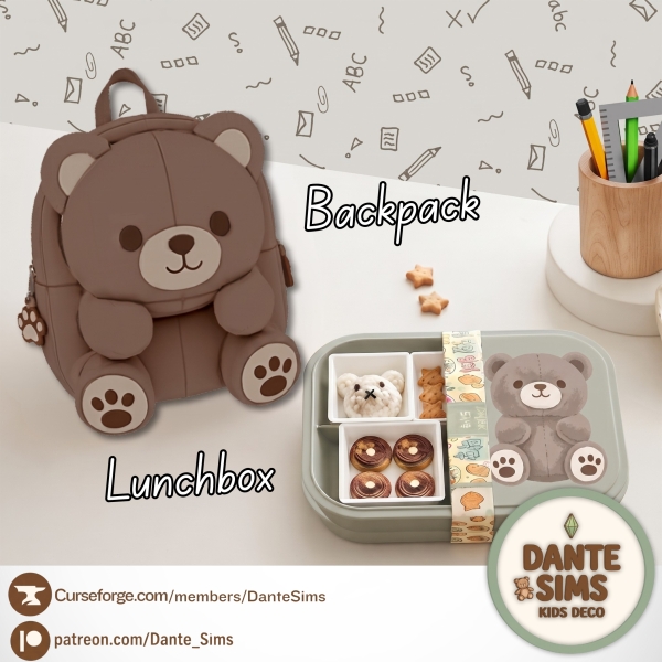 Alpha Teddy school set by dantesims - The Sims 4 Custom Content