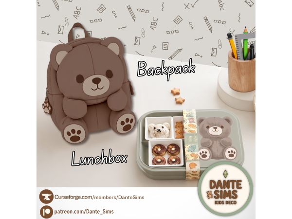 Sims 4 Teddy school set