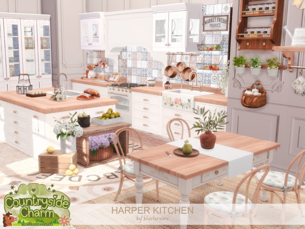 Sims 4 Harper Kitchen by BlusterSims