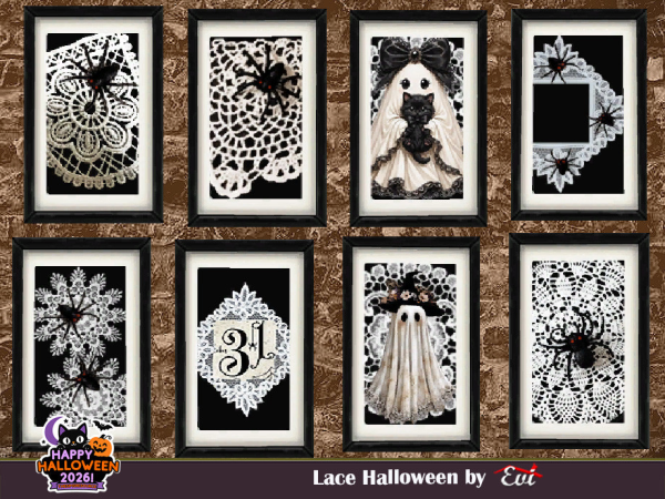 Alpha Lace Halloween by evi - The Sims 4 Custom Content