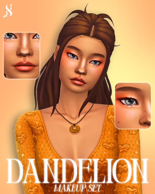 Maxis Match Dandelion Makeup Set by simsfinds - The Sims 4 Custom Content