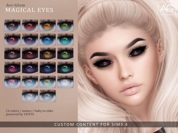 Sims 4 Avi-Glam - Magical Eyes by VentaStudio