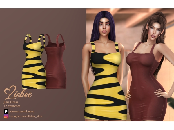 Alpha LIEBEC JULIA DRESS - The Sims 4 Custom Content