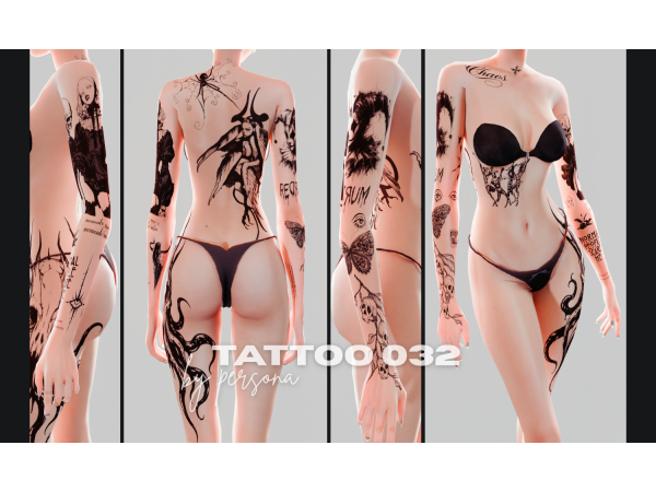 Sims 4 HALLOWEEN SPECIAL // INK : TATTOO 032  by simsbypersona