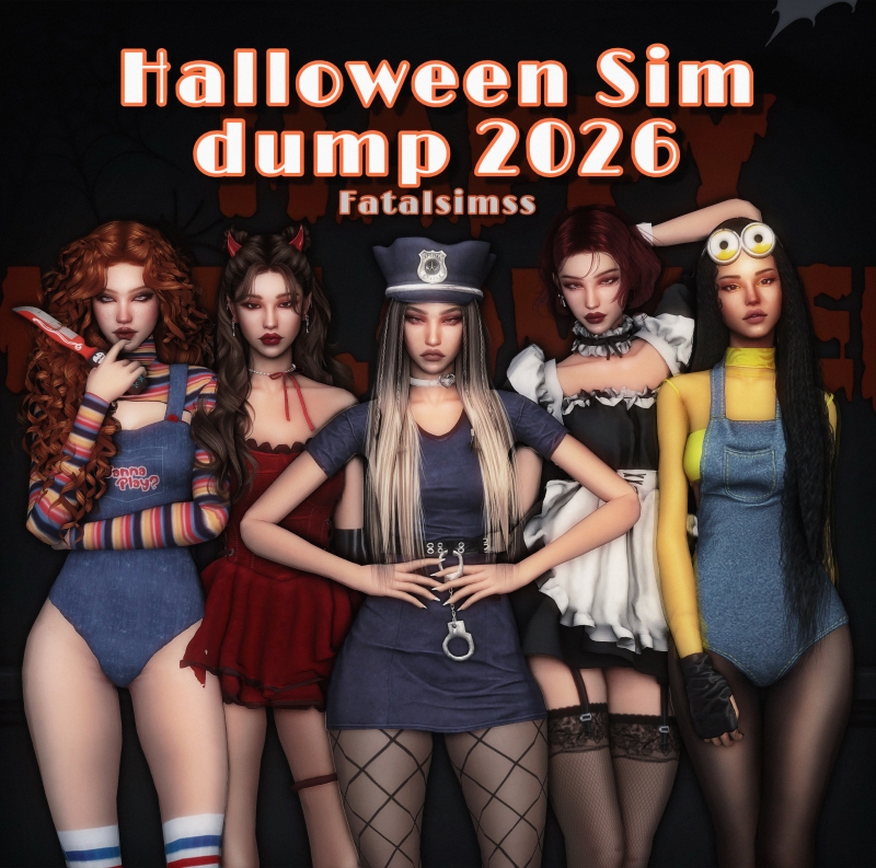 Alpha Halloween sim dump 2026 by fatalsimss - The Sims 4 Custom Content