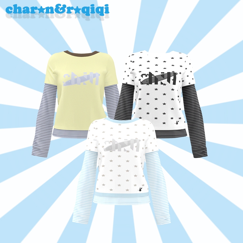 Mix [charonroqiqi]N21_top by roqiqi - The Sims 4 Custom Content