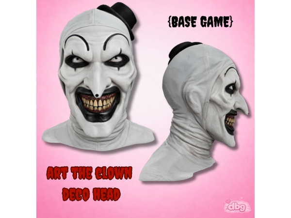 Sims 4 art the clown deco head by dumbburgergirl