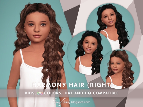 Sims 4 Harmony Kids Hair RIGHT
