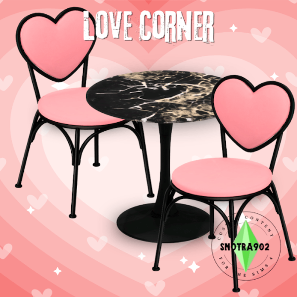 Mix Love Corner Set by simsfinds - The Sims 4 Custom Content