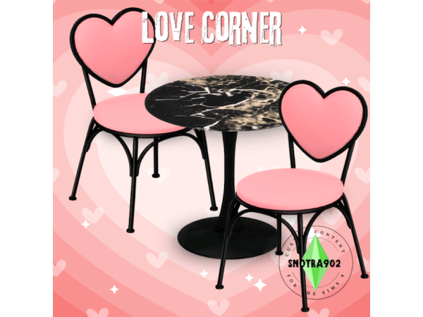 Mix Love Corner Set by Snotra902 - The Sims 4 Custom Content