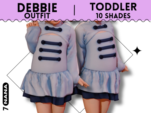 Maxis Match 7NANA (Debbie) Outfit for Toddler - The Sims 4 Custom Content