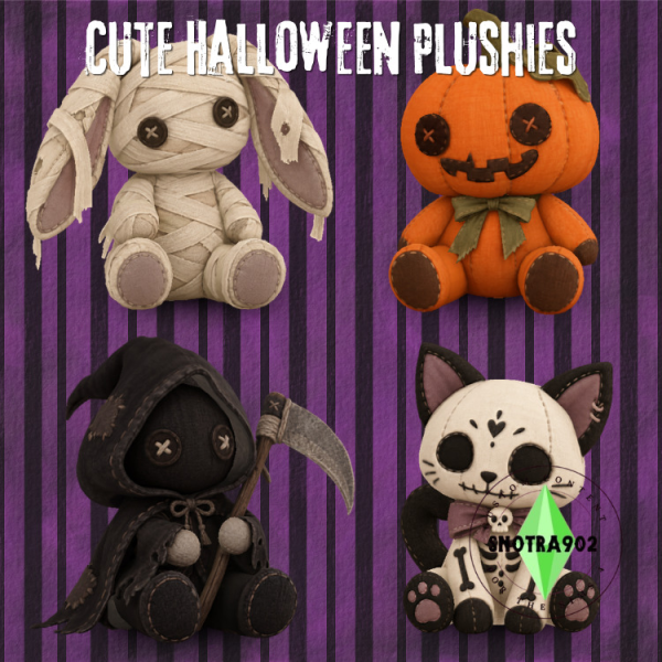 Mix Cute Halloween Plushies by simsfinds - The Sims 4 Custom Content