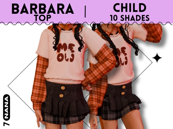 Maxis Match 7NANA (Barbara) Top for Child - The Sims 4 Custom Content