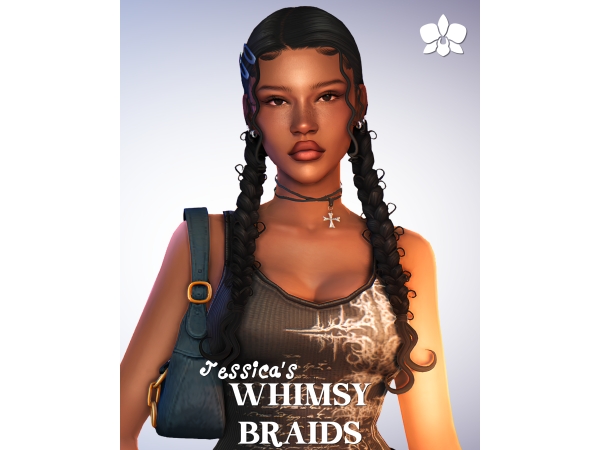 Maxis Match Jessica's Whimsy Braids by orchiona_ - The Sims 4 Custom Content