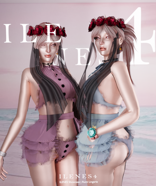 Alpha ILN Yuika Lingerie by ilenes4 - The Sims 4 Custom Content