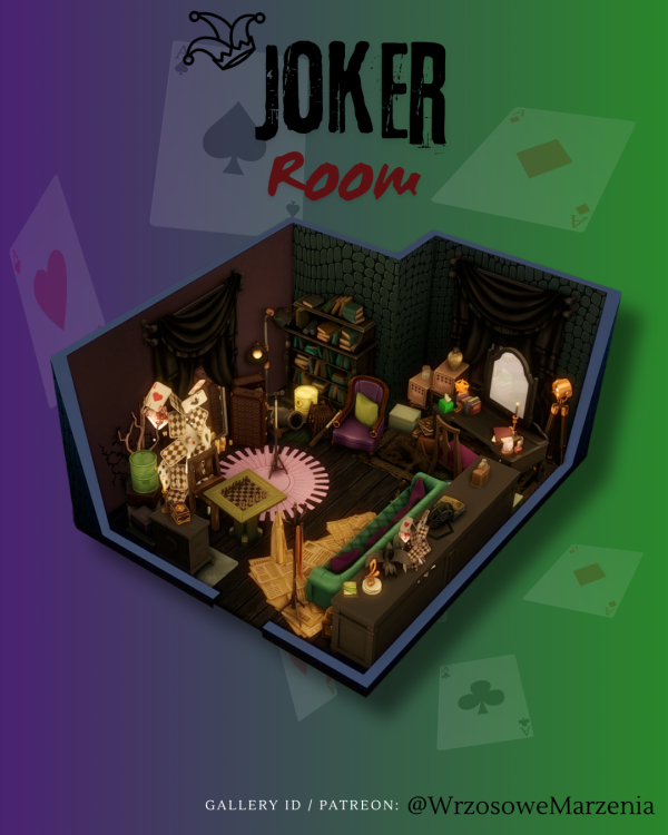 Maxis Match Joker Room Sim by wrzosowemarzenia - The Sims 4 Custom Content