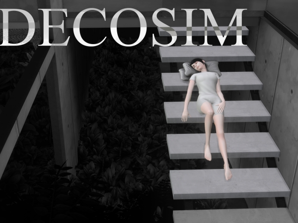 Sims 4 Decosim x cantilever staircase