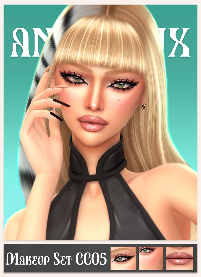 Alpha ANX HOLO Makeup Set CC05 by anonimux - The Sims 4 Custom Content