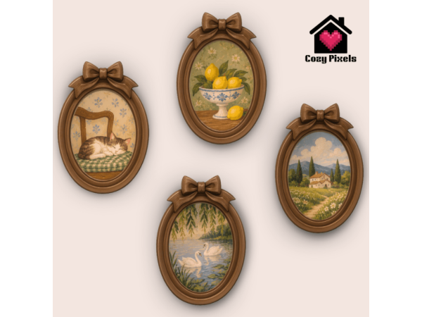 Sims 4 Bow Frame [CozyPixels] By CozyPixels01