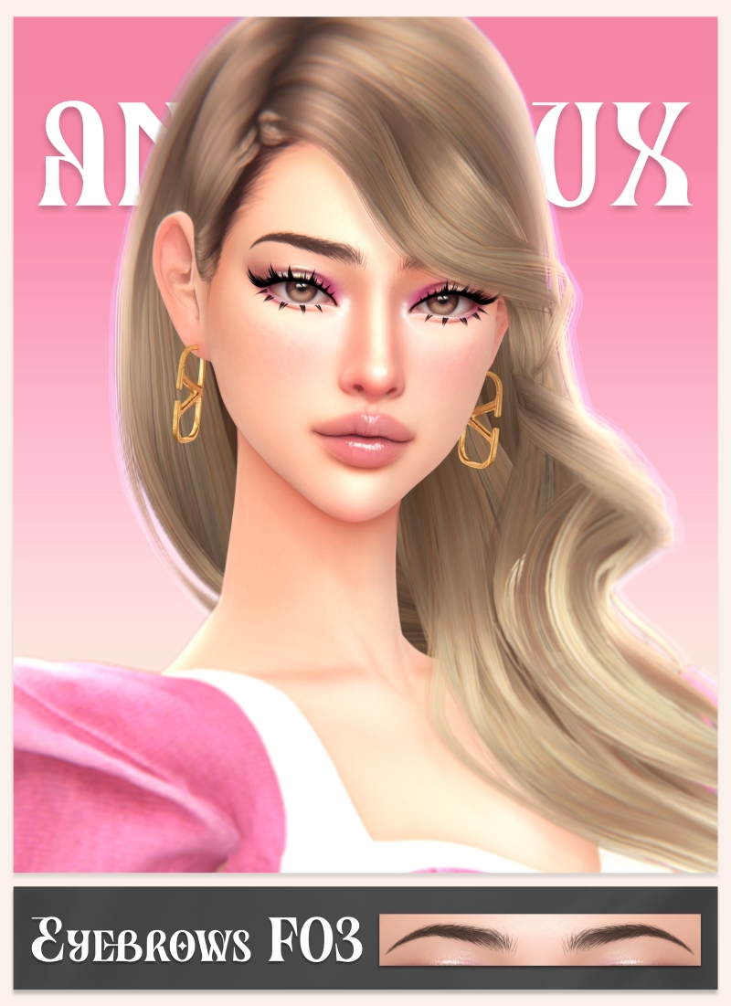 Alpha ANX HOLO Eyebrows F03 by anonimux - The Sims 4 Custom Content