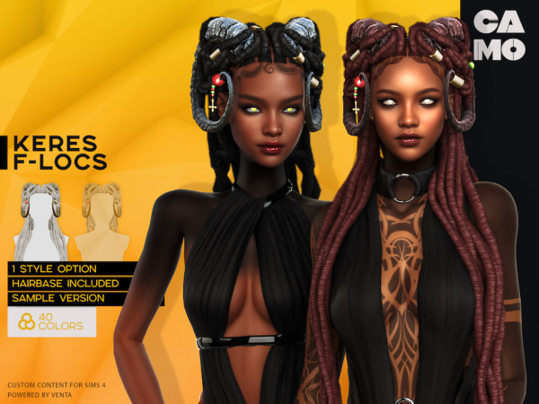 Sims 4 CAMO - Keres F-Locs by VentaStudio