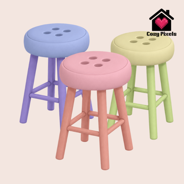 Maxis Match Button Stool by simsfinds - The Sims 4 Custom Content