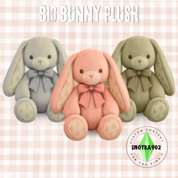 Mix Big Bunny Plush by simsfinds - The Sims 4 Custom Content